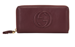 Gucci Soho Wallet, Leather, Burgundy, 496085, B, 2*